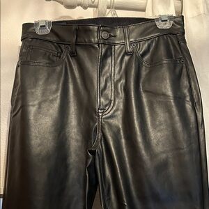 GAP Black Faux Leather Pants
